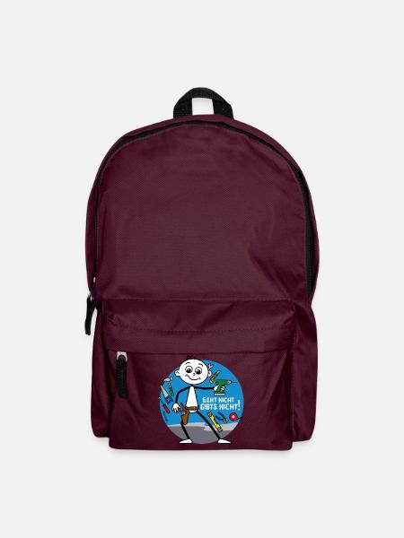 Geht nicht gibts nicht - Handwerker Comic - Rucksack - Burgunderrot