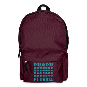 Miami Florida Football Shield - Backpack - burgundy - Front