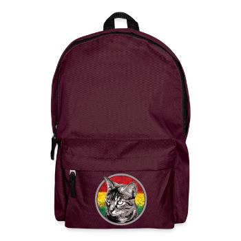 Chat reggae - Sac à dos - bordeaux  - Devant
