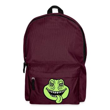 face head monster boese snake dangerous la - Backpack - burgundy - Front
