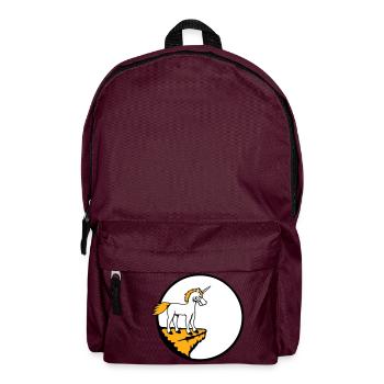 Einhorn Klippe Mond Böse Wütend Schlechte Laune - Rucksack - Burgunderrot - Vorne