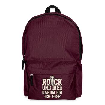 Rocker Und Bier - Rucksack - Burgunderrot - Vorne