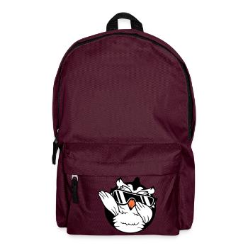 Owl Dabbing Dab Dance Pose Gesture Sunglasses Cute - Backpack - burgundy - Front