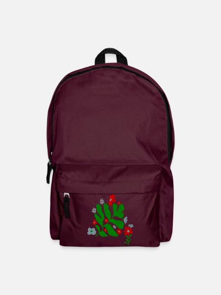 Flower - Rucksack - Burgunderrot