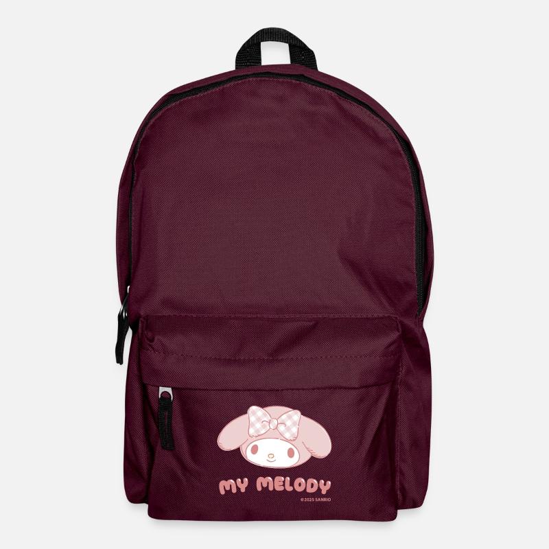 My Melody Portrait Avec Lettrage - Sac à dos - bordeaux