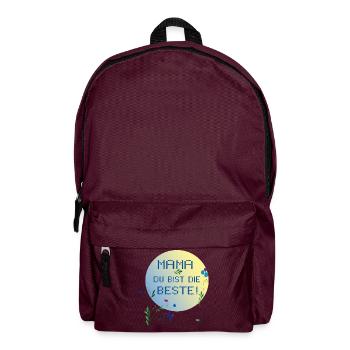 Mom, you're the best Mother's Day - Backpack - burgundy - Front