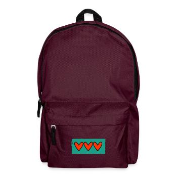 HERZ. HERZ. VALENTINSTAG. LIEBE. LIEBE. PAAR. - Rucksack - Burgunderrot - Vorne