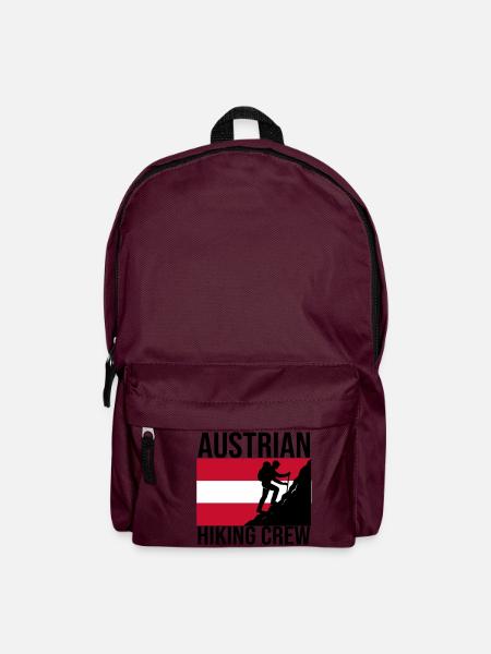 Austrian Hiking Crew Hiking Shirt - Backpack - burgundy