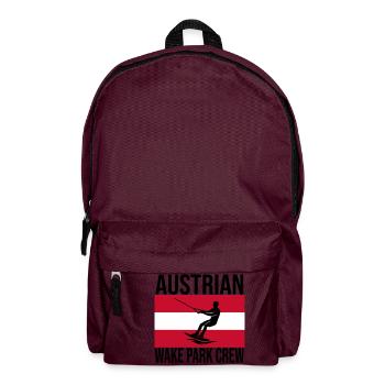 Austrian Wake Crew Wakeboard Shirt - Rucksack - Burgunderrot - Vorne