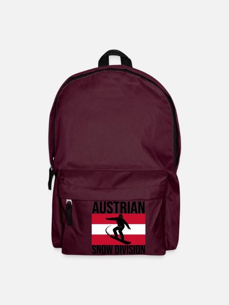 Austrian Snow Division Snowboard Tee - Backpack - burgundy