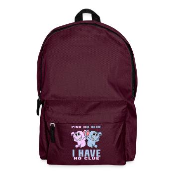 Pink oder Blau - Rucksack - Burgunderrot - Vorne