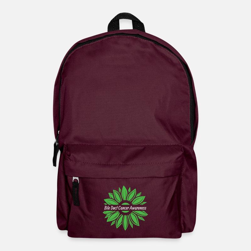 Bile Duct Cancer Awareness Sunflower - Backpack - burgundy