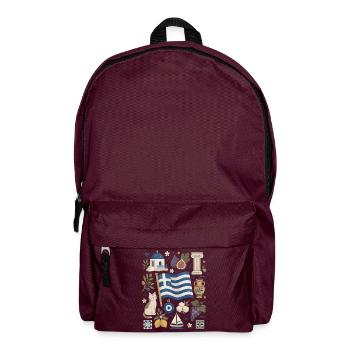 Greece | Islands, Olives & Antiquity - Backpack - burgundy - Front