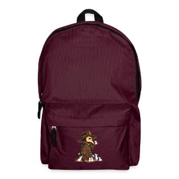 Pestdoktor Mäuse Mittelalter LARP Fantasy Humor - Rucksack - Burgunderrot - Vorne
