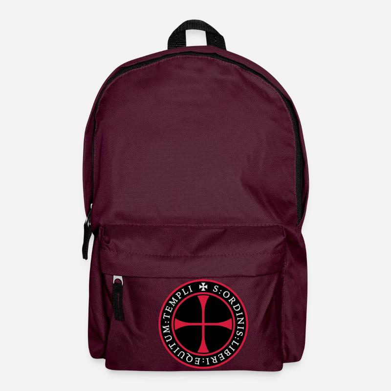 Knight Templar seal - Rucksack - Burgunderrot