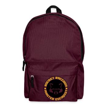 Rocket-Waschbär voll Logo - Rucksack - Burgunderrot - Vorne