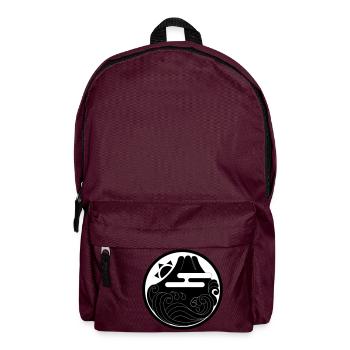motif japonais "Fuji et Wave" - Sac à dos - bordeaux  - Devant