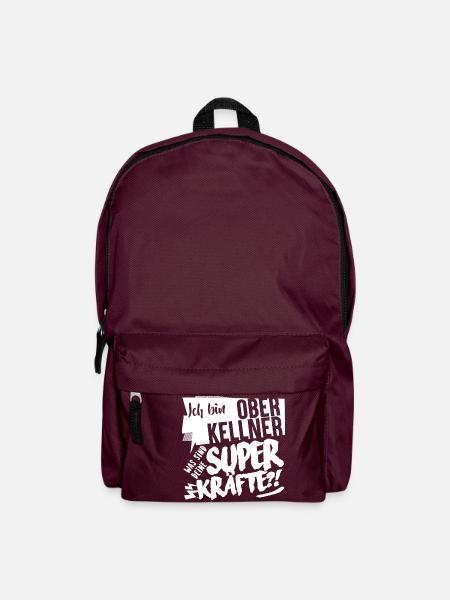 Superkräfte Oberkellner Geschenk - Rucksack - Burgunderrot