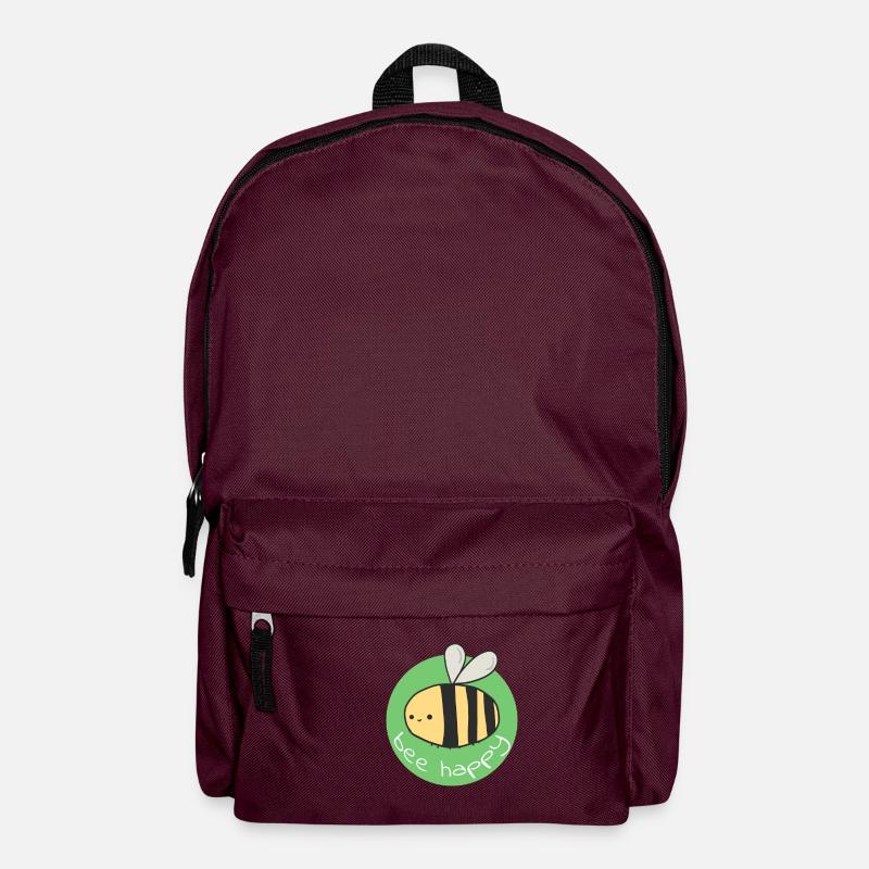 Biene - Rucksack - Burgunderrot