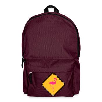 warnung hinweis achtung vorsicht schild danger fla - Rucksack - Burgunderrot - Vorne