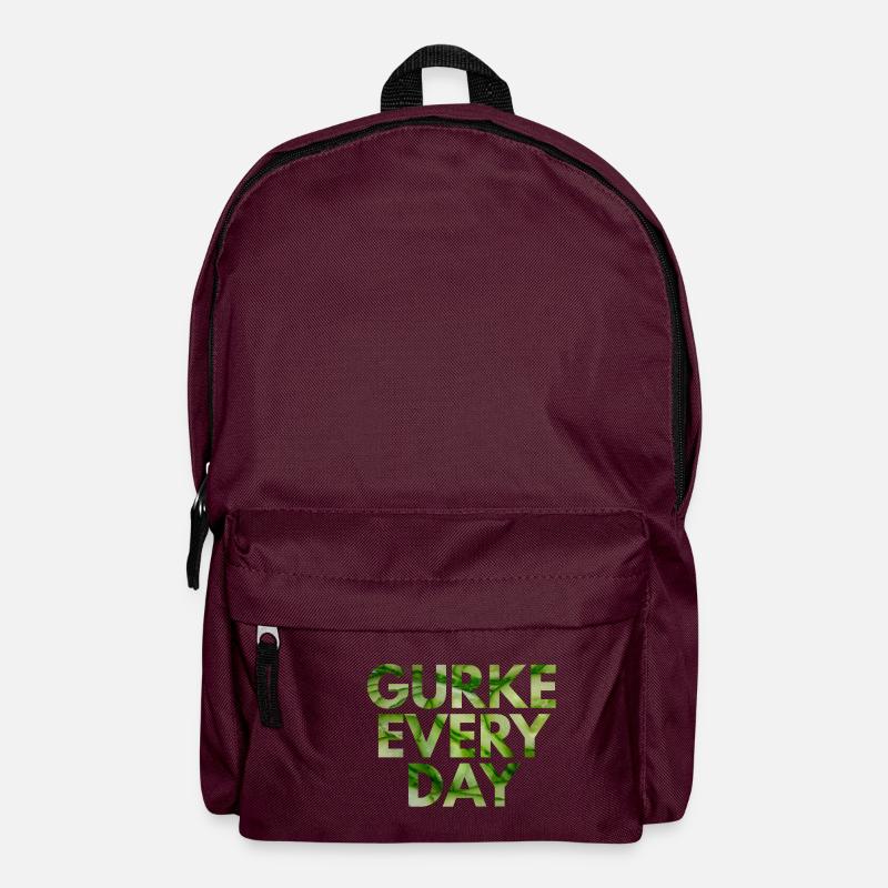 Gurke Every day . Gurke jeden Tag - Rucksack - Burgunderrot