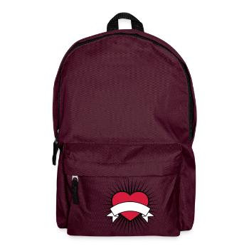 banner text field write name heart logo love ta - Backpack - burgundy - Front