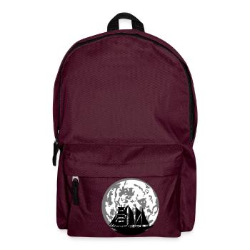 Moon silhouette sailing ship - Backpack - burgundy - Front