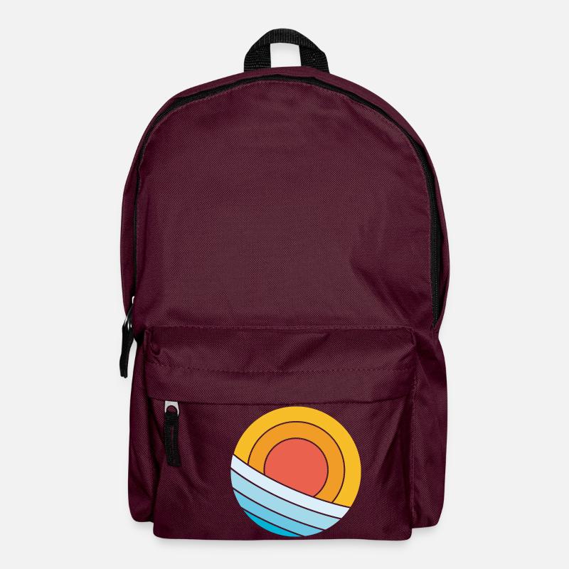Sonne und Meer - Rucksack - Burgunderrot