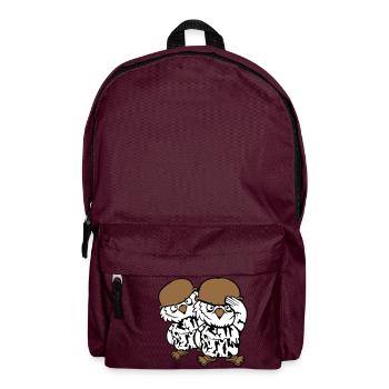 2 Owls Soldier Military War Helmet Army Two Team - Backpack - burgundy - Front