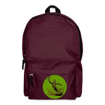 Torwart (grün-schwarz) - Rucksack - Burgunderrot - Vorne