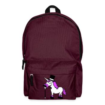 Licorne Sir Gentleman Mr. Rich Monocle Chapeau haut de forme - Sac à dos - bordeaux  - Devant