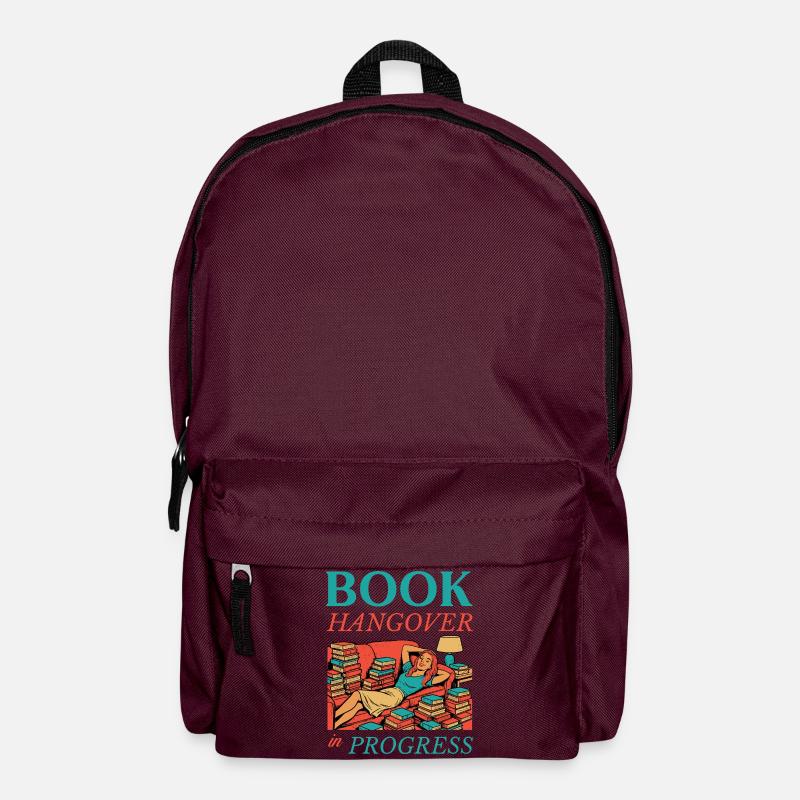 Book Hangover in Progress - Backpack - burgundy