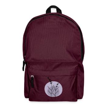 Lavendel schwarz lila - Rucksack - Burgunderrot - Vorne