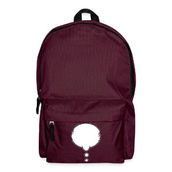 Denkblase used look - Rucksack - Burgunderrot - Vorne