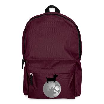 Dachshund Dogs Moon - Rucksack - Burgunderrot - Vorne