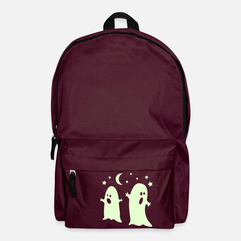 glow in the dark ghosts - Rucksack - Burgunderrot