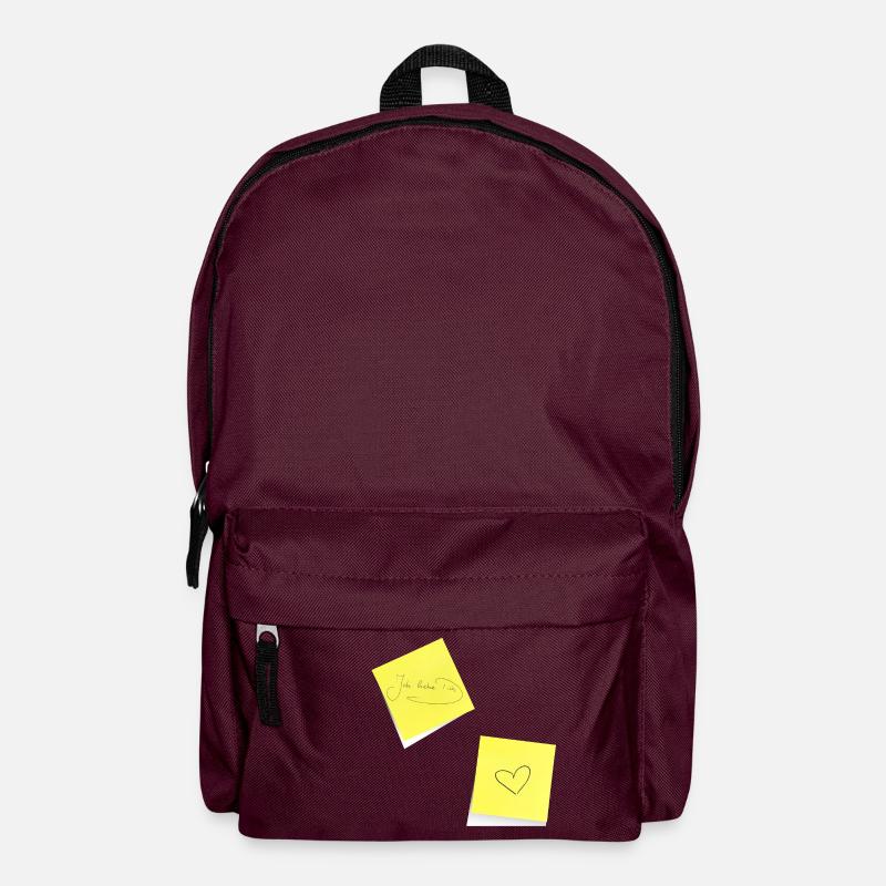 I love you, notepad, sticky note, note - Backpack - burgundy