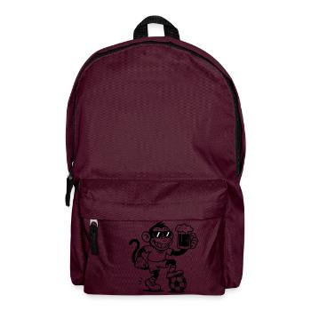 Beer Monkey Football - Backpack - burgundy - Front