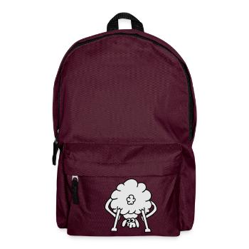 schaf von hinten - Rucksack - Burgunderrot - Vorne