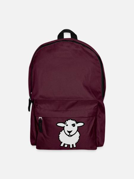 Schaf - Rucksack - Burgunderrot