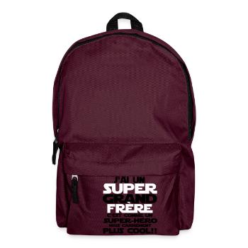 j'ai un super grand frère - Sac à dos - bordeaux  - Devant