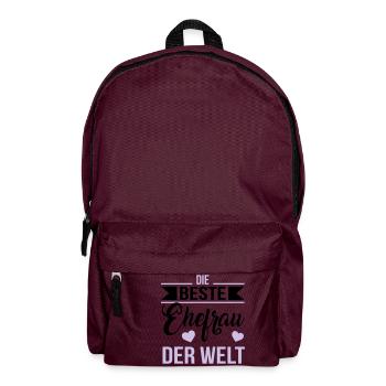 Die beste Ehefrau der Welt - Rucksack - Burgunderrot - Vorne