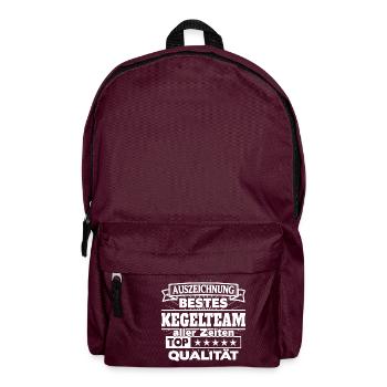 Kegel Team Shirt Bestes Kegelteam - Rucksack - Burgunderrot - Vorne