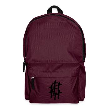 Abstract Grunge Crosses Gothic Streetwear - Backpack - burgundy - Front