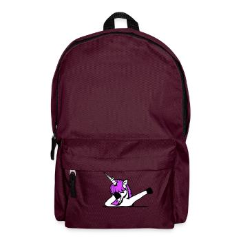 Einhorn Dabbing Dab Tanz Party Pose Geste Lustig - Rucksack - Burgunderrot - Vorne
