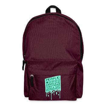 People Absolute Nightmare 1 Stern Review Logo Text - Rucksack - Burgunderrot - Vorne