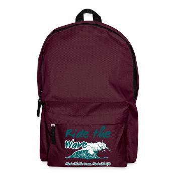 Ride the Wave Ocean Flow - Backpack - burgundy - Front