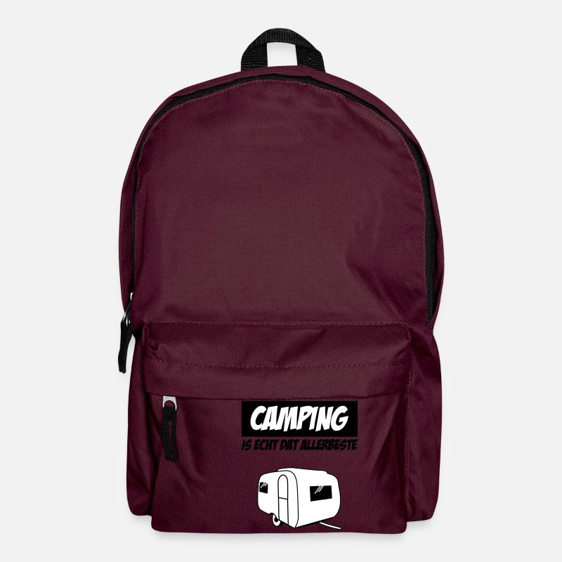 Camping Is Echt Dat very best - Backpack - burgundy