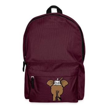 Chat Éléphant Équipe de marche Couché 2 Amis Mignon - Sac à dos - bordeaux  - Devant