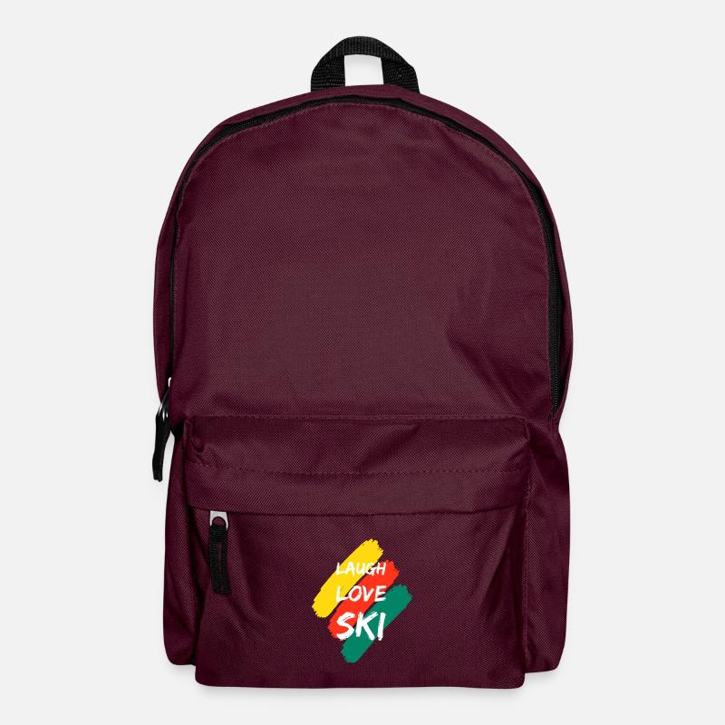 Laugh Love Ski - Backpack - burgundy